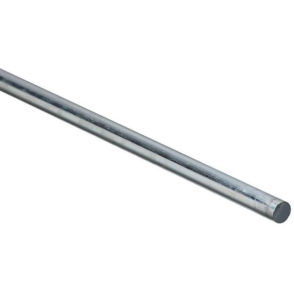 Stanley 4005BC Series Round Smooth Rod, 38 in Dia, 36 in L, Steel, Zinc N179-788